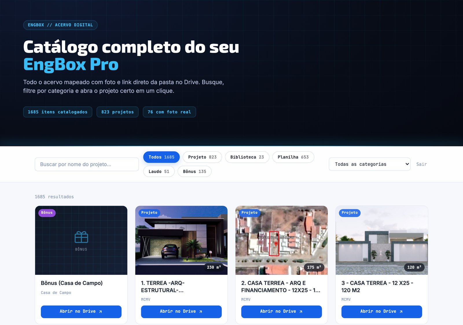 Catálogo EngBox com busca e filtros